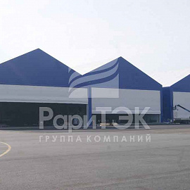 Hangars 60x30 and 37x40 m, for storing helicopters and aircraft