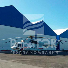 Hangars 60x30 and 37x40 m, for storing helicopters and aircraft