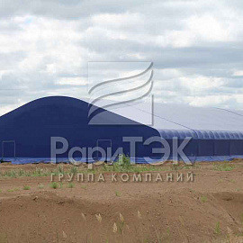 Hangar 100x24x6 m., Fish farm, Udmurt Republic.